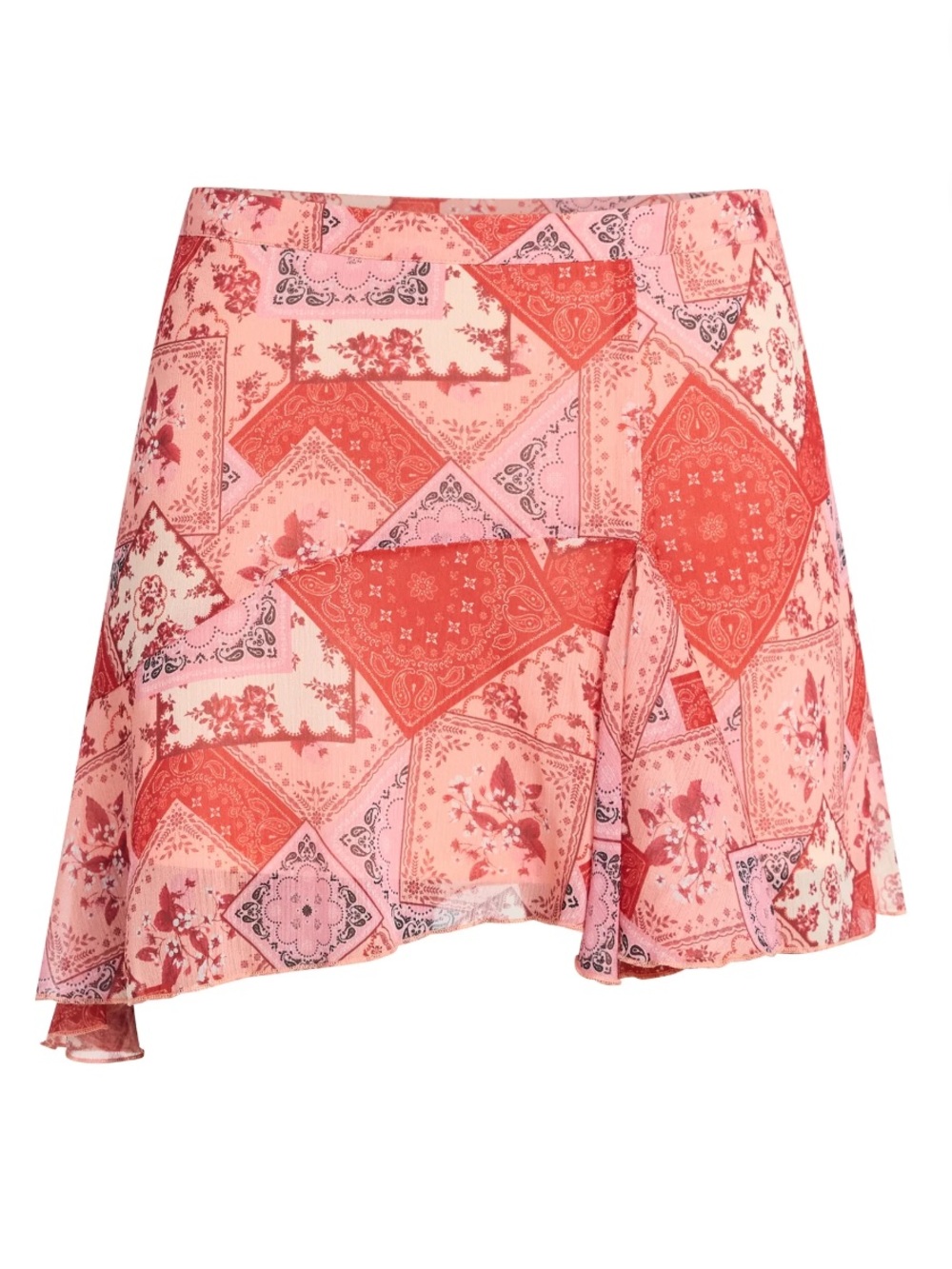 No Boundaries Asymmetrical Flouncy Mini Skirt